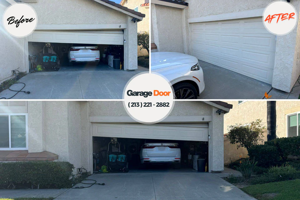 Before and after: garage door repair Salamanca, NY